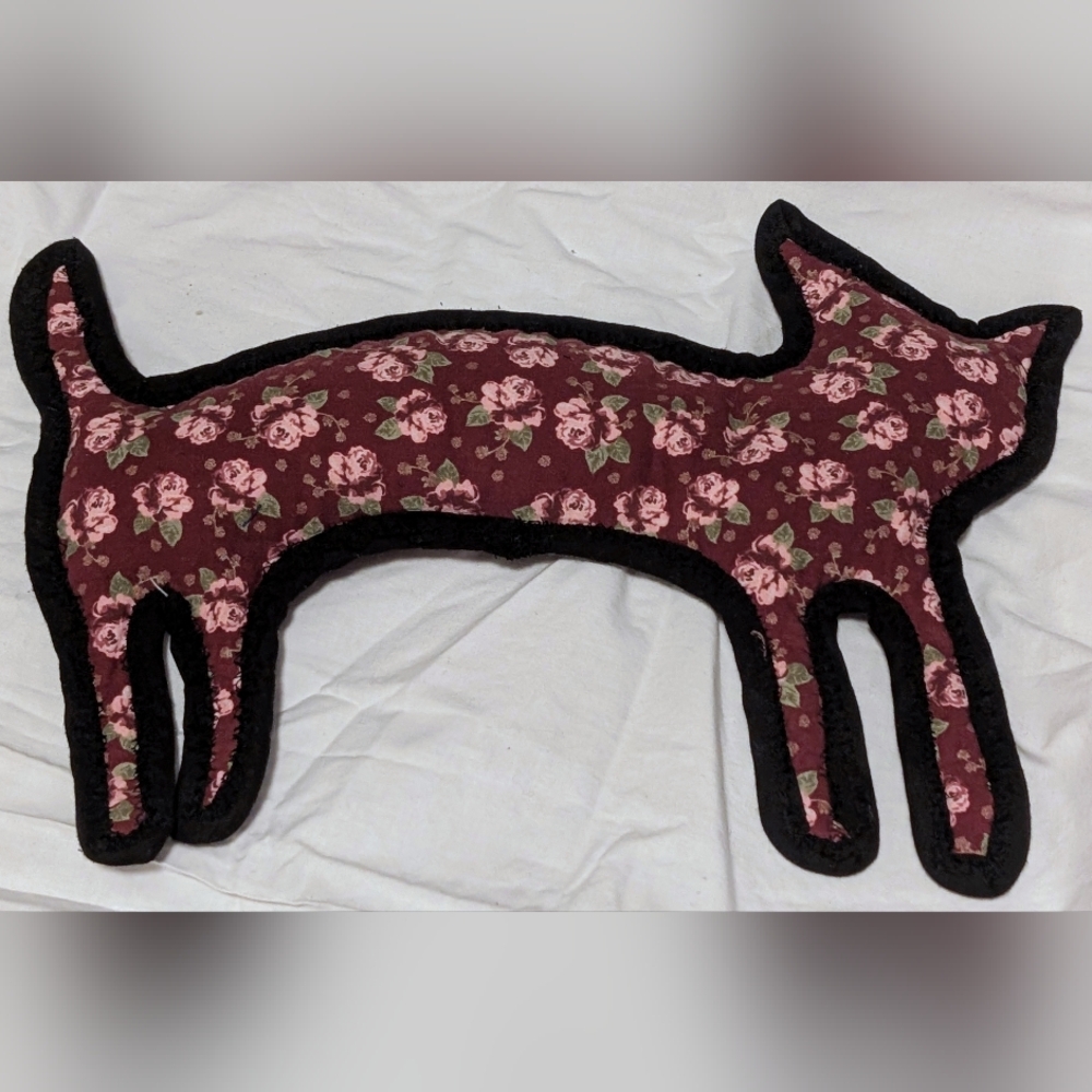 Floral Dog-Shaped Pillow